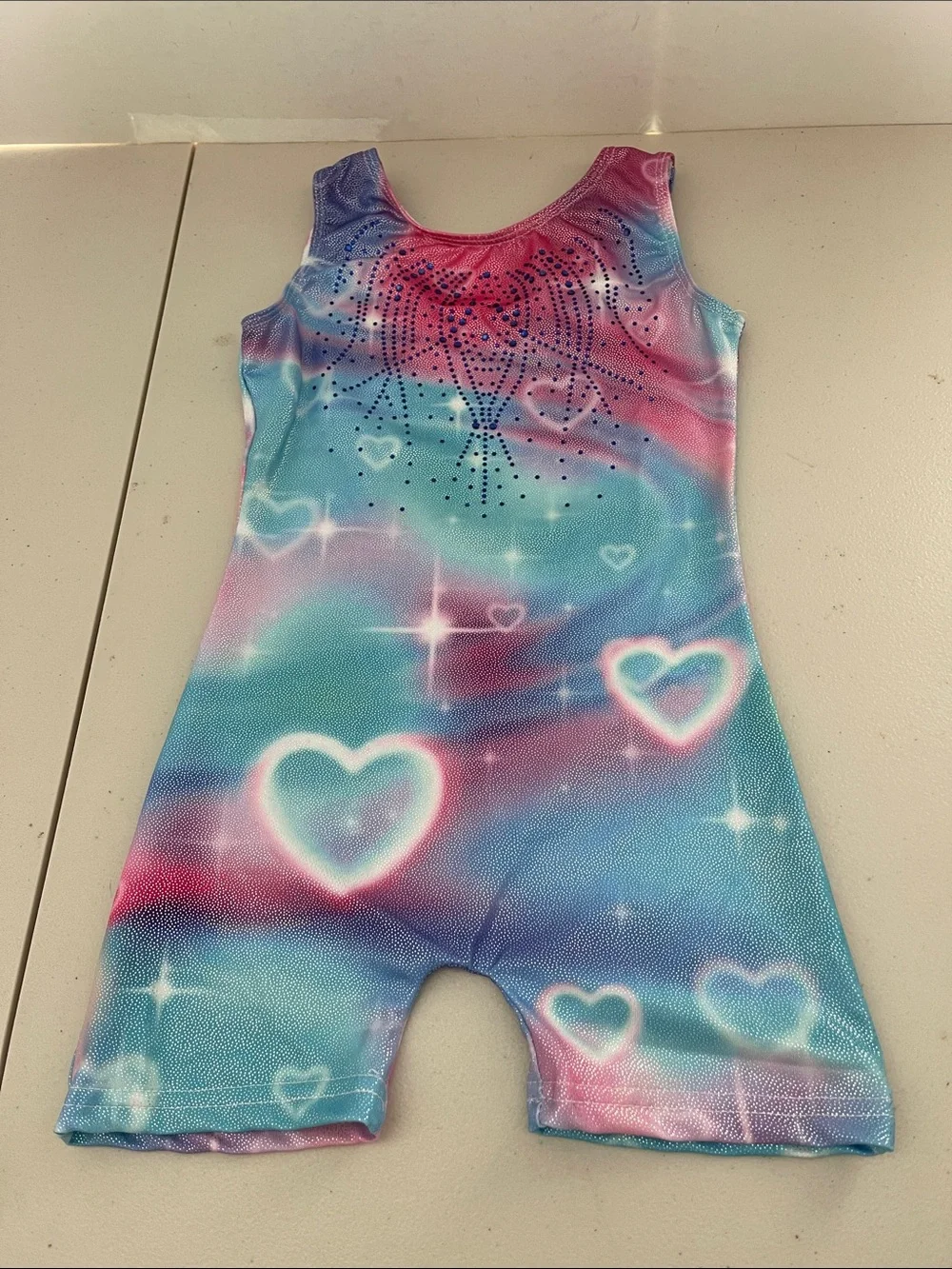 SHEIN Girls One-Piece Swimwear in Pink, Blue, Purple. Size 3/4